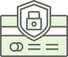 Credit Card Security Fillay Icon Design vector