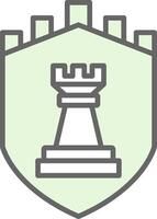 Security Castle Strategies Fillay Icon Design vector