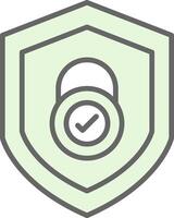 Security Check Fillay Icon Design vector