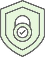 Security Check Fillay Icon Design vector