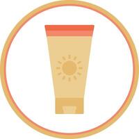 Sunblock Cream Flat Circle Icon vector