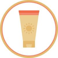 Sunblock Cream Flat Circle Icon vector