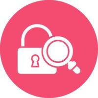 Padlock Multi Color Circle Icon vector