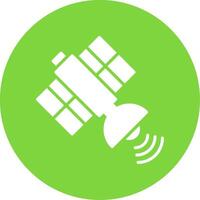 Satellite Multi Color Circle Icon vector