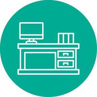 Work Space Multi Color Circle Icon vector