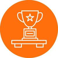 Trophy Multi Color Circle Icon vector