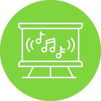 Music Class Multi Color Circle Icon vector