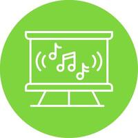 Music Class Multi Color Circle Icon vector