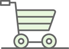 Shopping Cart Fillay Icon Design vector