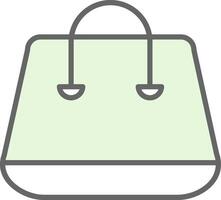 Shopping Bag Fillay Icon Design vector