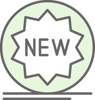 New Tag Fillay Icon Design vector