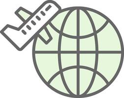 Worldwide Shipping Fillay Icon Design vector