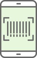 Barcode Scan Fillay Icon Design vector