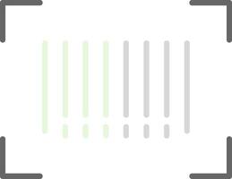 Bar Code Fillay Icon Design vector