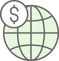 Global Business Fillay Icon Design vector
