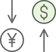 Exchange Rate Fillay Icon Design vector