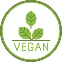 Vegan Flat Circle Icon vector