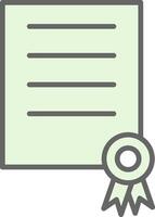 Certficate Fillay Icon Design vector