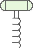 Corkscrew Fillay Icon Design vector