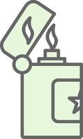 Lighter Fillay Icon Design vector