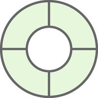 Color Wheel Fillay Icon Design vector