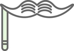 Moustache Fillay Icon Design vector