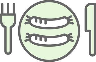 Sausages Fillay Icon Design vector
