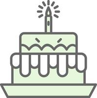 Cake Fillay Icon Design vector