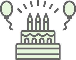 cumpleaños relleno icono diseño vector