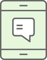 Text Message Fillay Icon Design vector