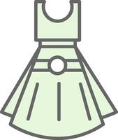 Dress Fillay Icon Design vector