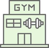 gimnasio relleno icono diseño vector