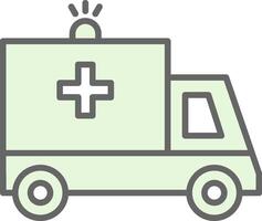 Ambulance Fillay Icon Design vector