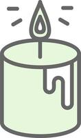 Candle Fillay Icon Design vector