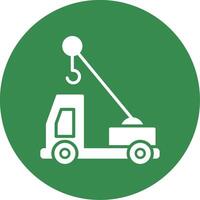 Crane Truck Multi Color Circle Icon vector