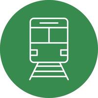 Train Multi Color Circle Icon vector