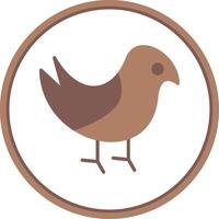 Bird Flat Circle Icon vector