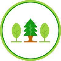 Forest Flat Circle Icon vector