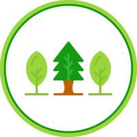 Forest Flat Circle Icon vector