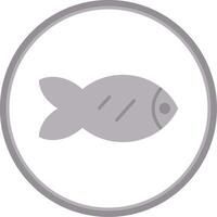 Fish Flat Circle Icon vector