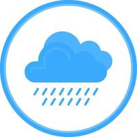 Rain Flat Circle Icon vector