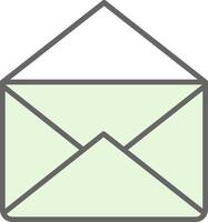 Mail Fillay Icon Design vector