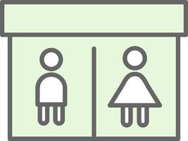 Public Toilet Fillay Icon Design vector
