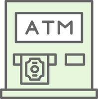 Cajero automático máquina relleno icono diseño vector