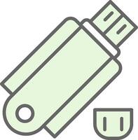 memoria USB relleno icono diseño vector