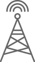 radio torre relleno icono diseño vector