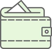 Wallet Fillay Icon Design vector