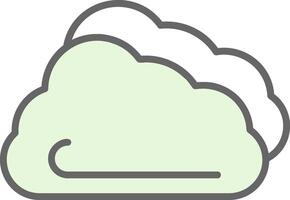 nube relleno icono diseño vector