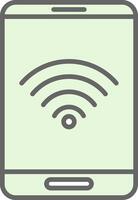 Wifi Fillay Icon Design vector