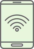 Wifi Fillay Icon Design vector